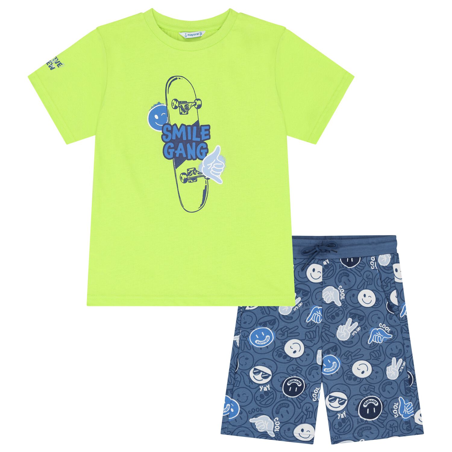 Boys Green & Blue Shorts Set, 2, hi-res image number null