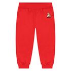Younger Red Teddy Bear Logo Tracksuit, 3, hi-res