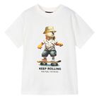 Boys Ivory Skateboard Bear T-Shirt, 2, hi-res