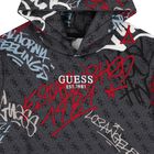 Boys Grey Logo Hooded Top, 1, hi-res