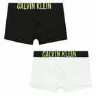 Boys Black & White Logo Boxer Shorts ( 2-Pack ), 1, hi-res