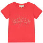 Girls Pink Logo T-Shirt, 3, hi-res