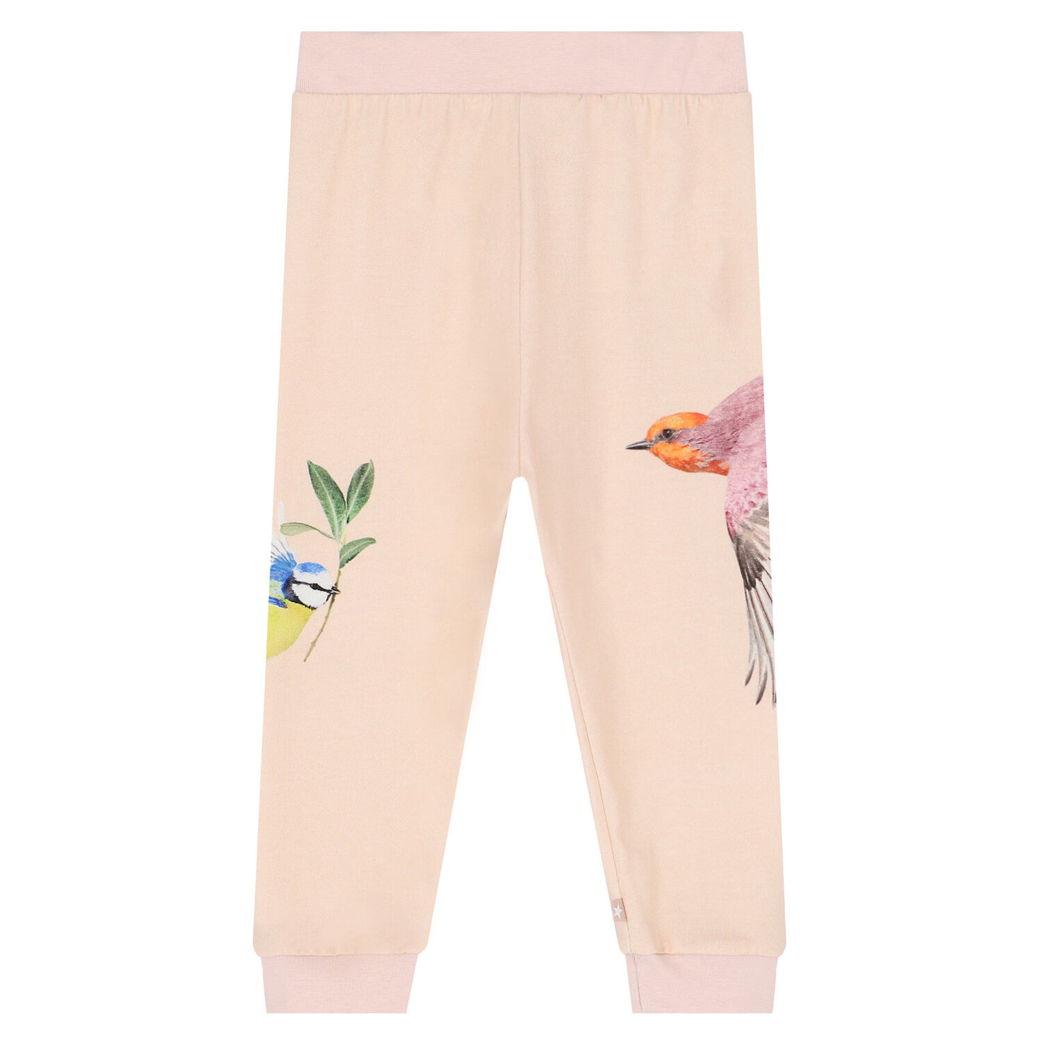 Younger Girls Pink Birds Trousers, 1, hi-res