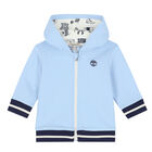 Baby Boys Blue Logo Zip Up Top, 1, hi-res