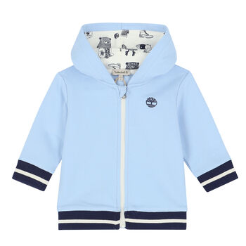 Baby Boys Blue Logo Zip Up Top