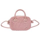 Girls Pink Faux Fur & Leather Handbag, 2, hi-res