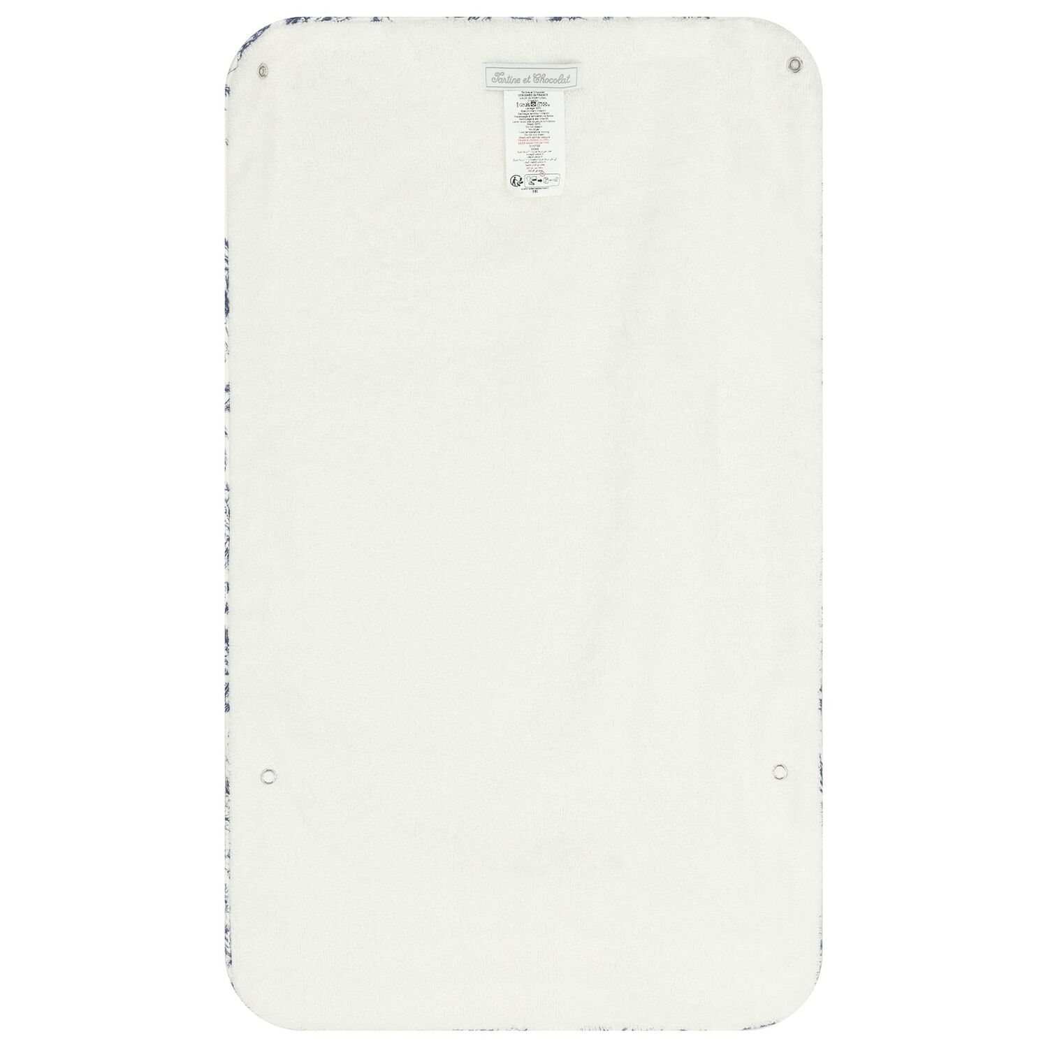 Ivory & Navy Blue Toile De Jouy Baby Changing Bag, 1, hi-res