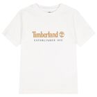 Boys White Logo T-Shirt, 1, hi-res