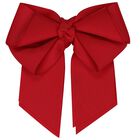 Girls Red Ribbon Bow Hair Clip, 2, hi-res