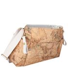 Beige Geo Map Baby Changing Bag, 1, hi-res