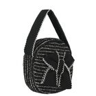 Girls Black Bow Tweed Handbag, 1, hi-res