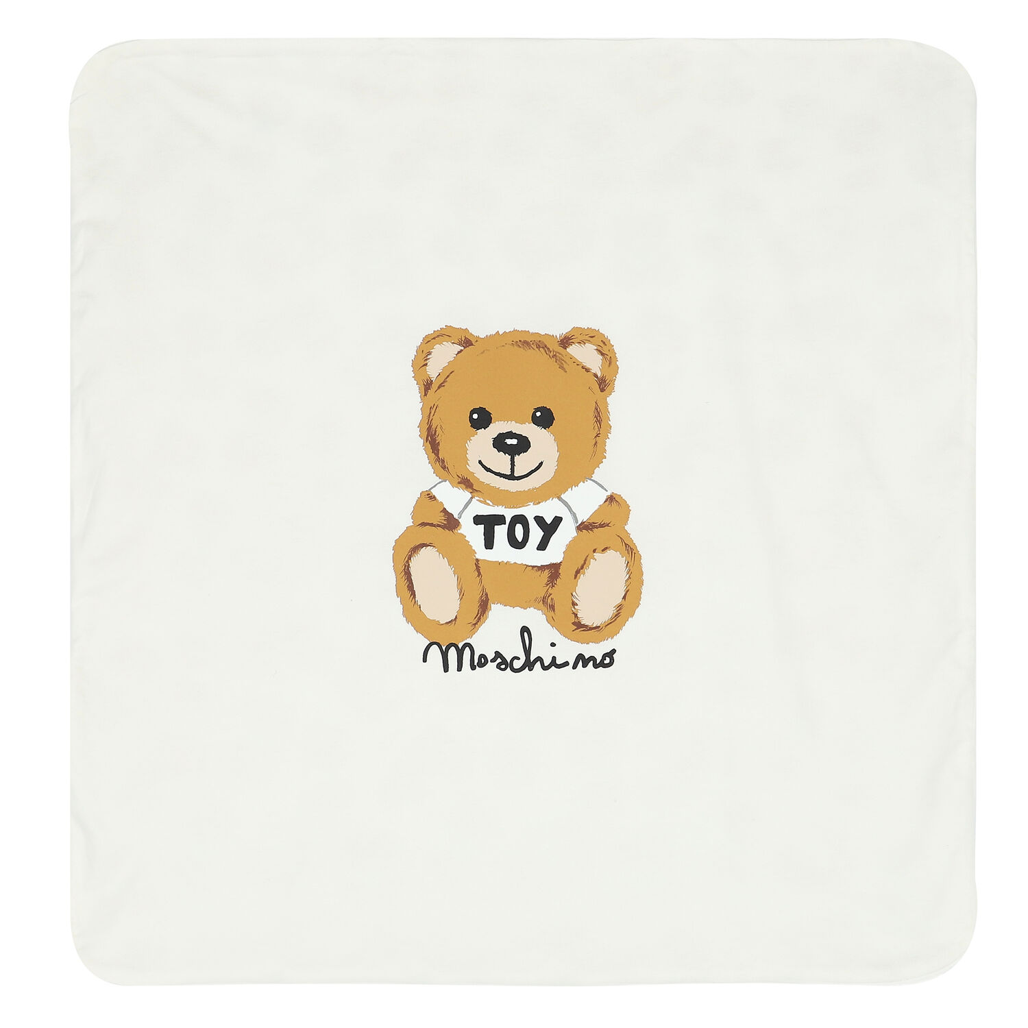 Ivory Teddy Logo Baby Blanket, 1, hi-res