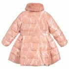 Girls Pink Padded Jacket, 1, hi-res