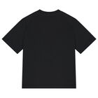 Boys Black Trefoil Logo T-Shirt, 1, hi-res