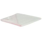 Baby Girls White & Pink Teddy Bear Hooded Towel, 1, hi-res