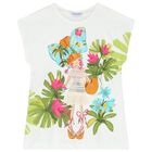 Girls White, Pink & Aqua Leggings Set, 2, hi-res