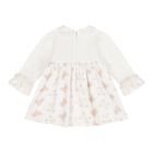 Baby Girls Ivory Teddy Bear Dress, 1, hi-res