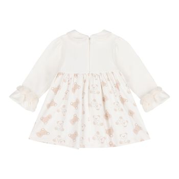 Baby Girls Ivory Teddy Bear Dress
