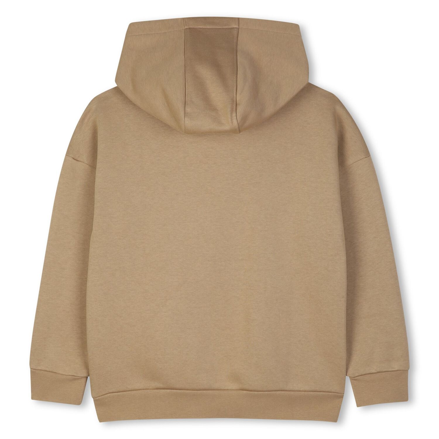 Boys Beige Logo Hooded Top, 2, hi-res