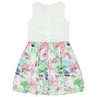 Girls Botanical Print Dress, 1, hi-res