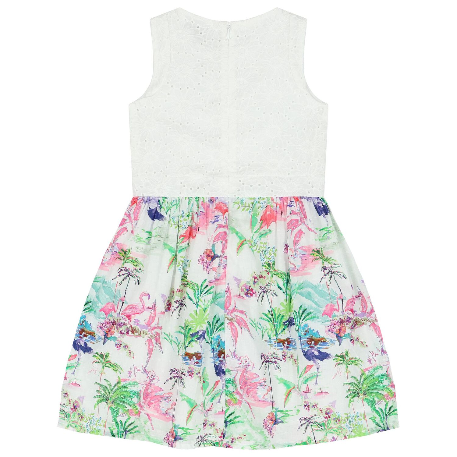 Girls Botanical Print Dress, 1, hi-res
