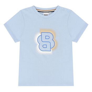 Younger Boys Blue Logo T-Shirt
