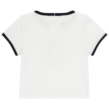 Girls White Logo T-Shirt