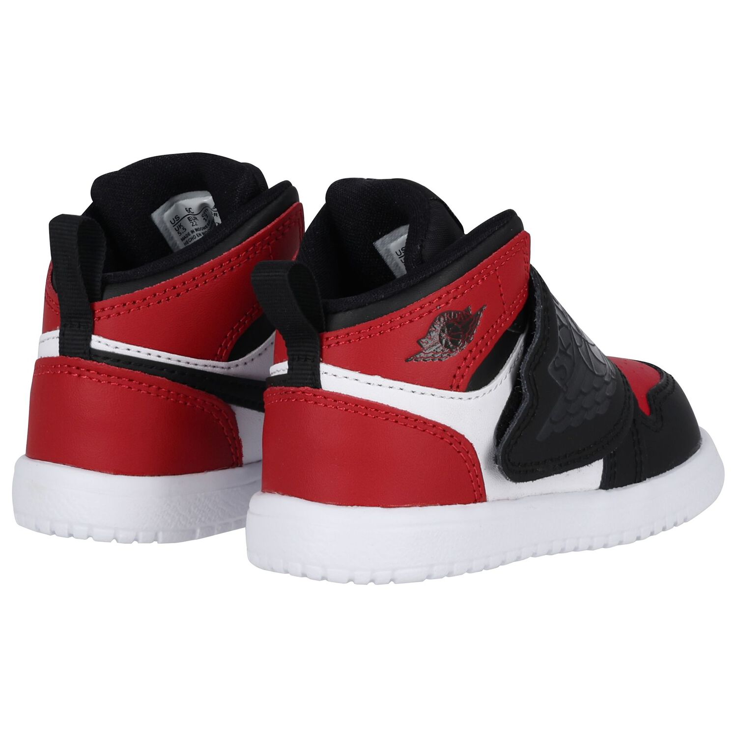 Black, Red & White Sky Jordan 1 Trainers, 2, hi-res