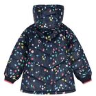 Girls Navy Blue & Pink Padded Puffer Jacket, 1, hi-res
