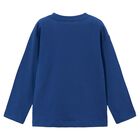 Boys Blue Robot Long Sleeve Top, 2, hi-res