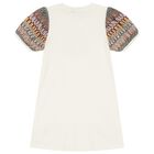 Girls Ivory Logo Dress, 1, hi-res