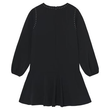 Girls Black Studded Dress