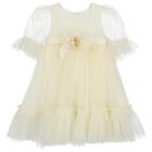 Younger Girls Ivory Tulle Dress, 2, hi-res