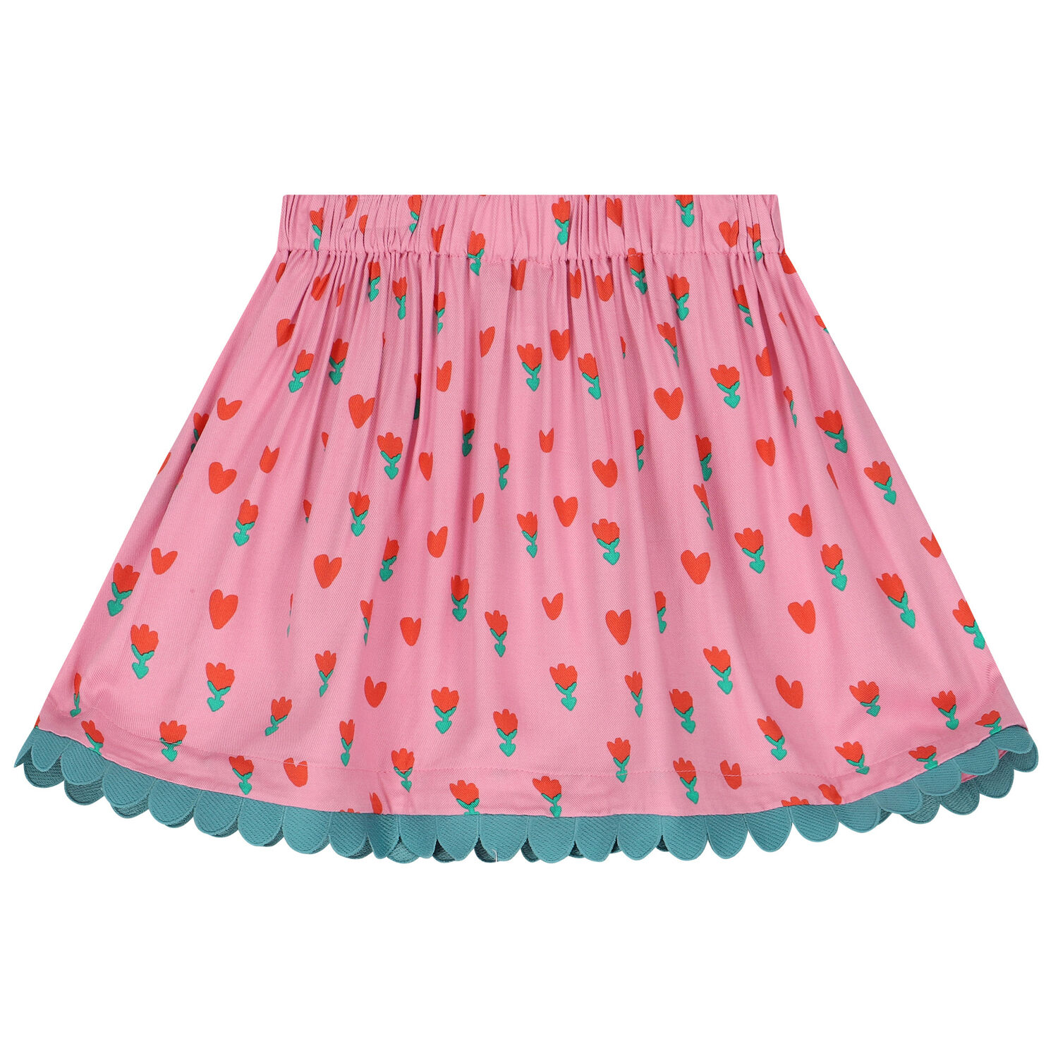 Girls Pink Tulips Skirt, 1, hi-res
