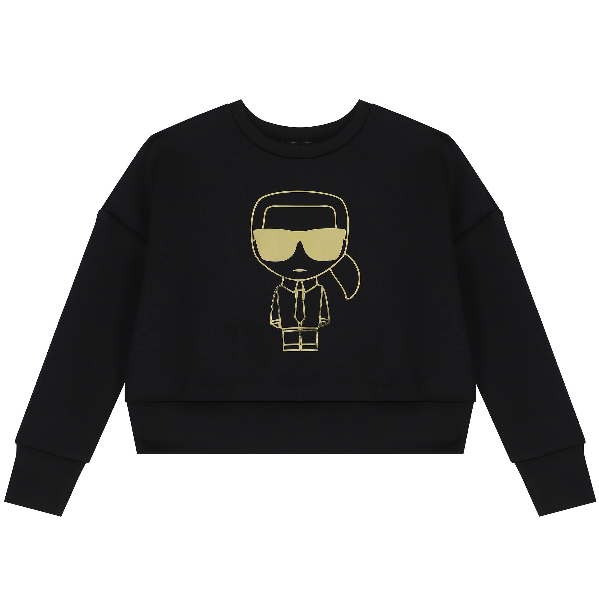 KARL LAGERFELD Girls Black Logo Sweatshirt Junior Couture UK