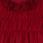 Younger Girls Red Chiffon Dress, 1, hi-res