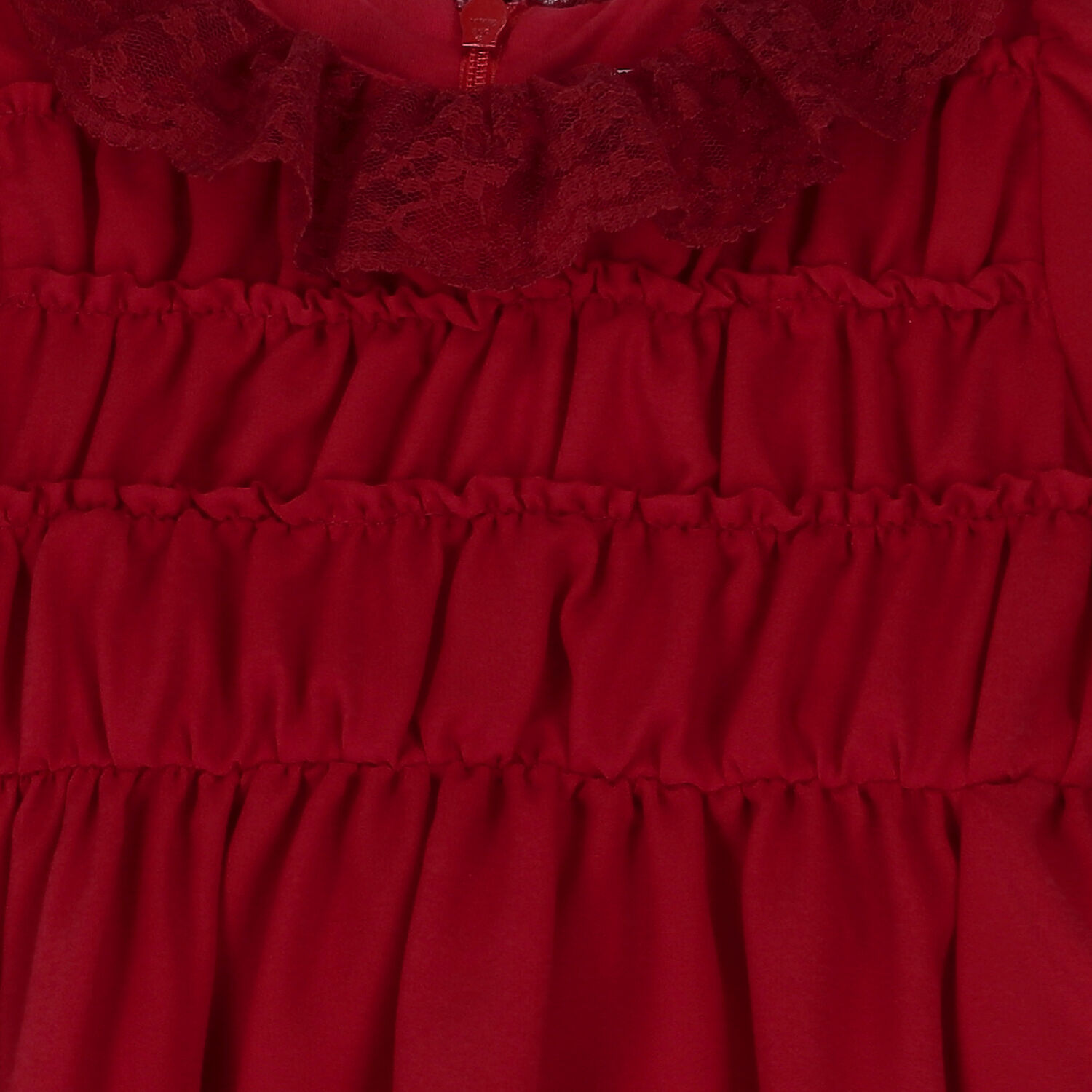 Younger Girls Red Chiffon Dress, 1, hi-res