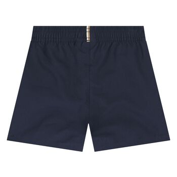 Younger Boys Navy Blue Logo Swim Shorts