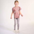 Girls Pink Logo Ruffled Top, 1, hi-res