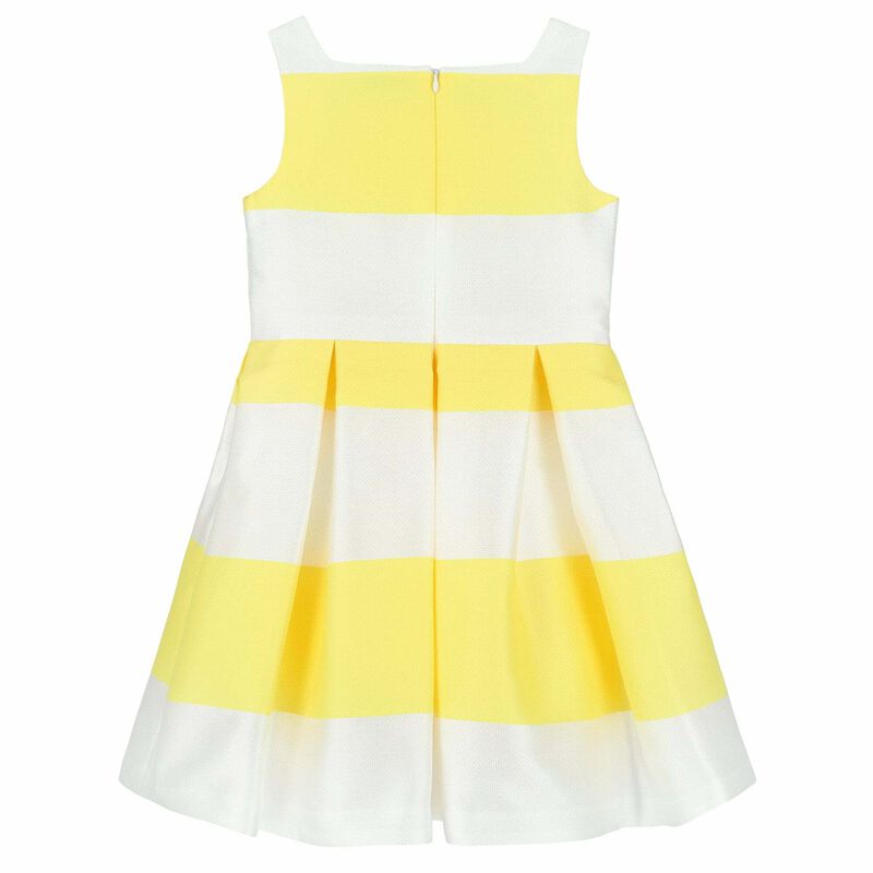 Girls Yellow & White Dress, 1, hi-res image number null