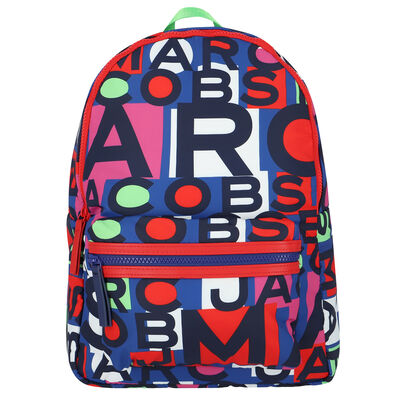 Boys Red & Blue Logo Backpack