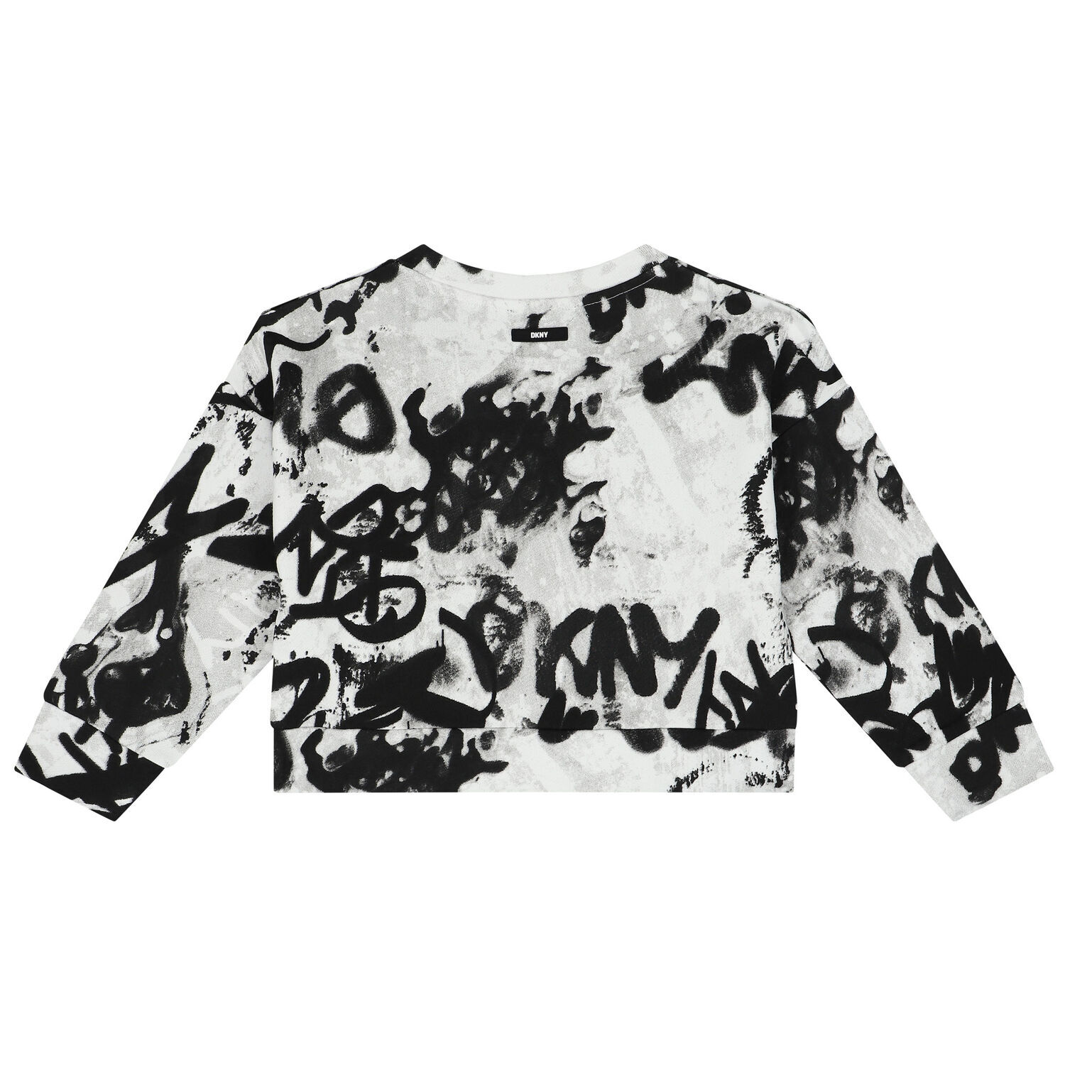 White & Black Graffiti Logo Sweatshirt, 1, hi-res