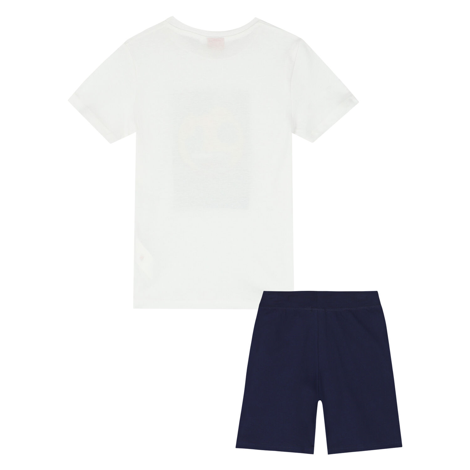 Boys White & Navy Emoji Shorts Set, 2, hi-res