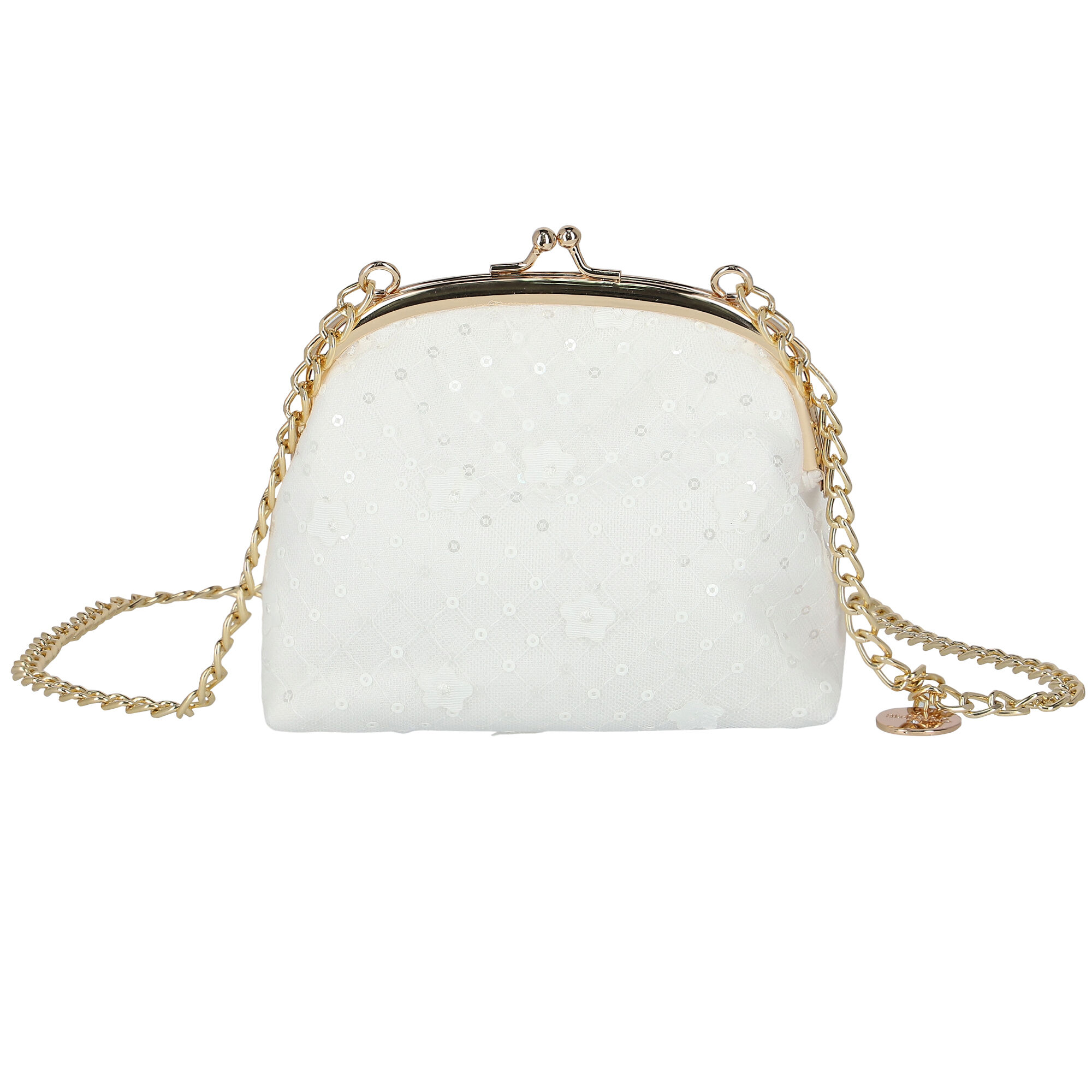 Abel Lula Girls White Embellished Sequin Bag Junior Couture UK