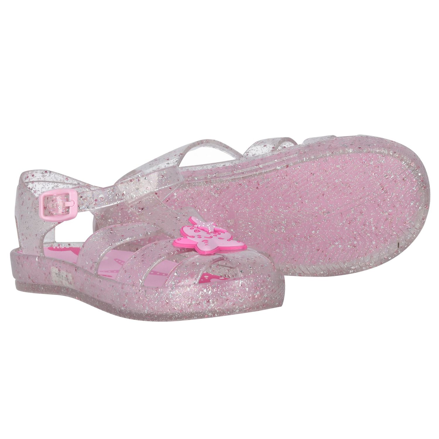 Girls Pink Jelly Sandals, 1, hi-res image number null