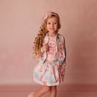 Girls Blue & Pink Teddy Bear Skirt, 1, hi-res