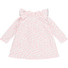 Baby Girls White & Pink Hearts Dress, 1, hi-res