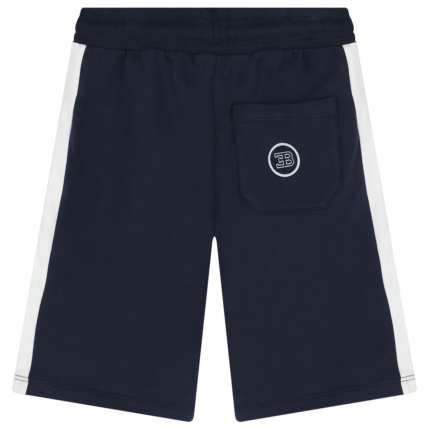 Boys Navy Blue Logo Shorts, 1, hi-res