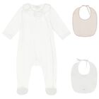 Baby Girls Ivory Logo Babygrow Gift Set, 1, hi-res