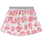Girls White Ruffle Skirt, 1, hi-res